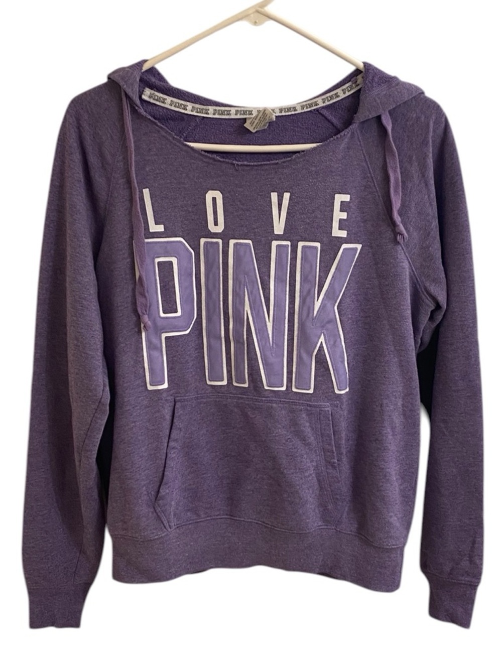 Y2K PINK Victoria's Secret Lavender Pullover Hoodie - LOVE PINK Purple Sz small